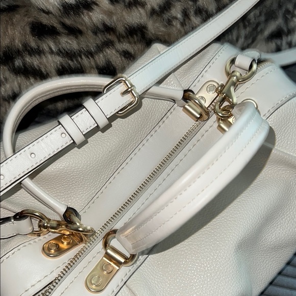 Coach White Leather Lane Satchel Handbag - Picture 7 of 7